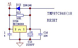MC34064組成的CPU,單片機,DSP複位電路