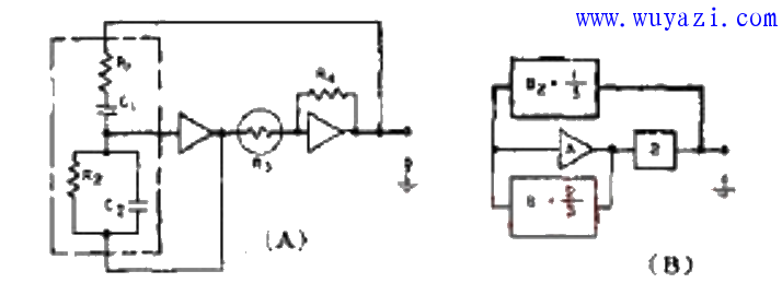 陽極-陰極輸出的威恩橋式振蕩器電路圖