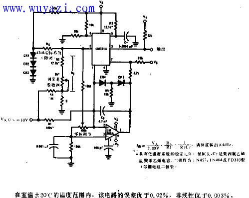 超精密電壓頻率轉換器電路圖