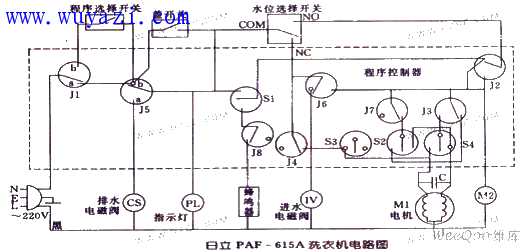 日立PAF-615A洗衣機電路圖