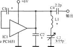 μPC1651製作的超高頻振蕩器電路