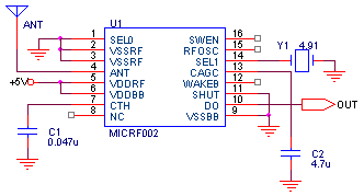 MICRF002超外差接收電路圖