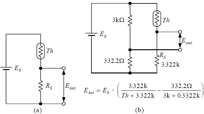 熱敏電阻電橋式測量基本電路圖