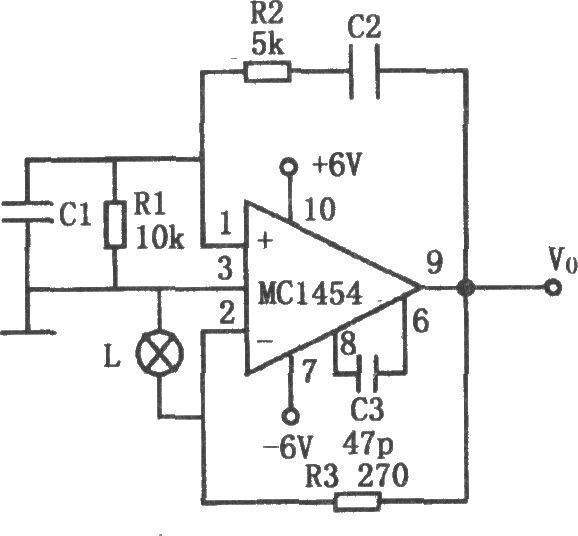 MC1454構成的低功耗文氏電橋振蕩器