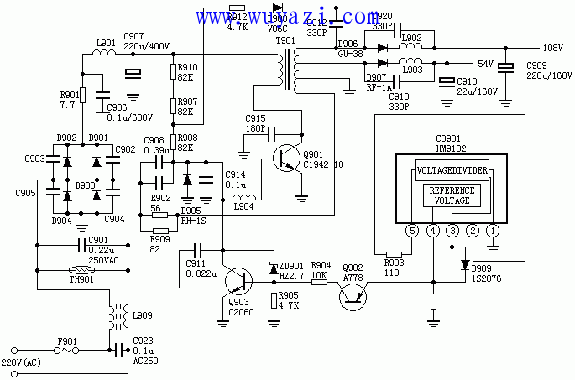 日立NP8C機芯電源電路圖