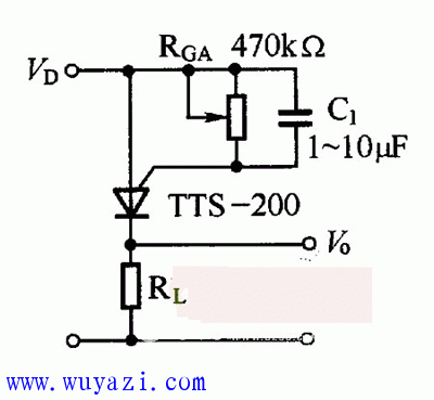 TTS-200系列溫控晶體閘管基本應用電路圖
