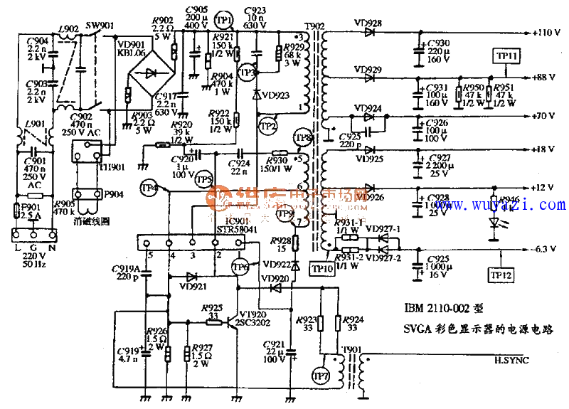 介紹IBM 2110-002型SVGA彩色顯示器電路組成