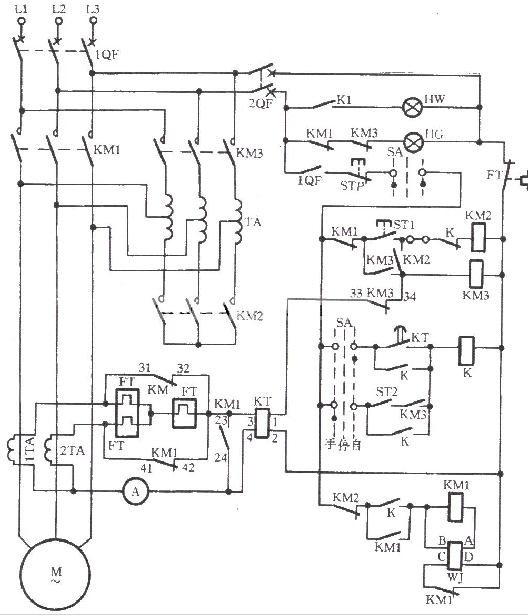 JK1-125自耦降壓啟動器電路圖