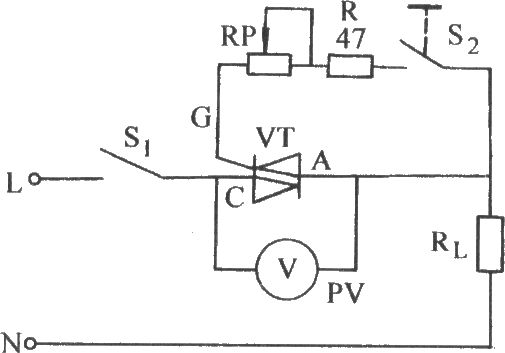 雙向晶閘管門極限流電阻調整電路圖