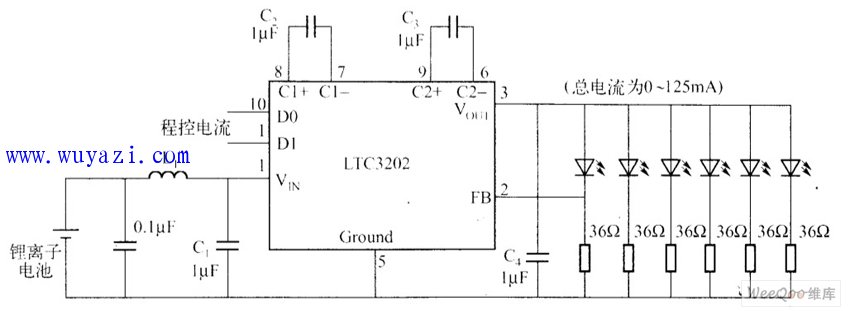 LTC3202驅動白光LED電路圖