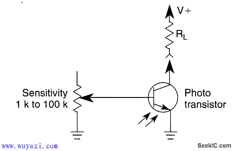靈敏度可變的光電晶體管電路