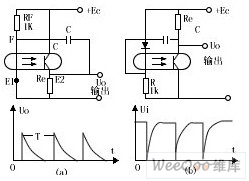 光電耦合器組成的脈衝電路原理及應用電路圖
