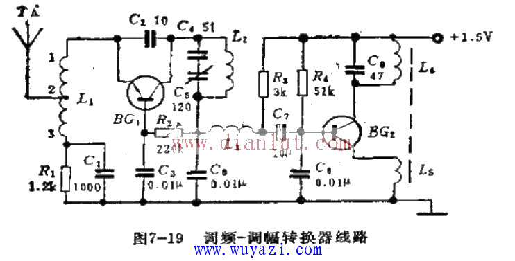 採用晶體管設計調頻-調幅轉換器電路