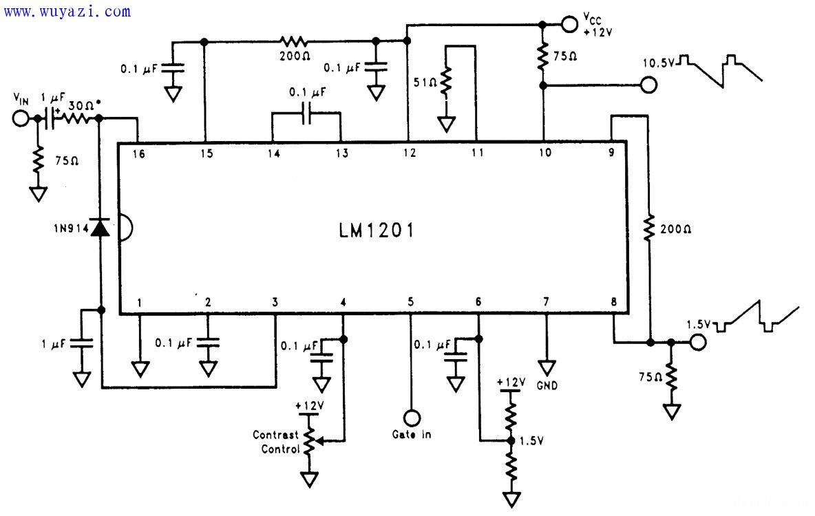 LM12O1視頻放大器電路
