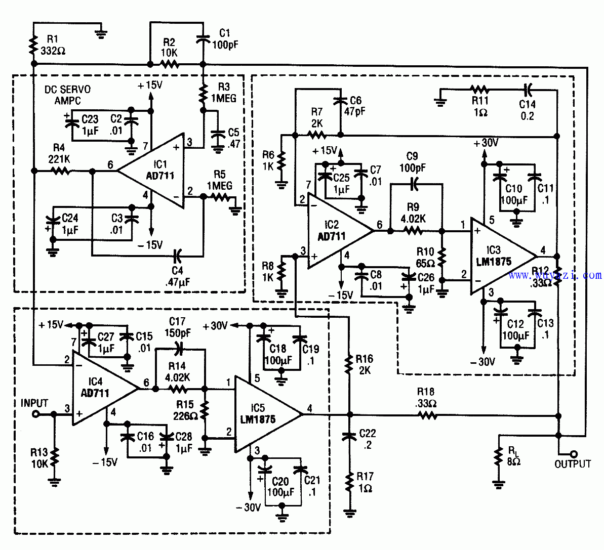 40W放大器電路圖