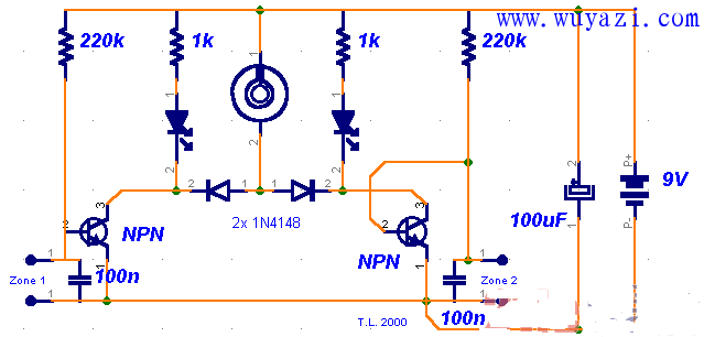 微型迴路報警電路圖設計