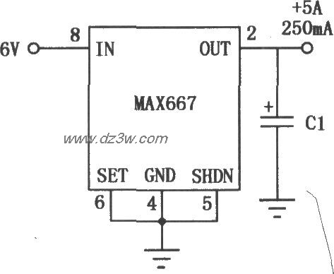MAX667多功能線性集成穩壓器的典型應用電路
