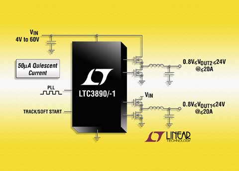 高壓雙輸出同步DCDC變換器LTC3890簡介