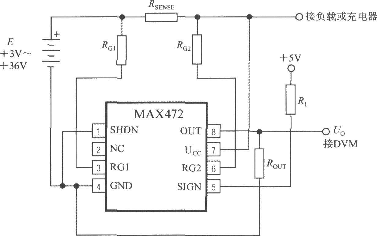 電流感測器MAX472應用電路圖