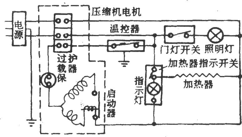 美菱-阿里斯頓牌BCD-185E冰箱電路圖