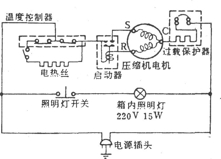 長城BCD-170,BCD-185冰箱電路圖