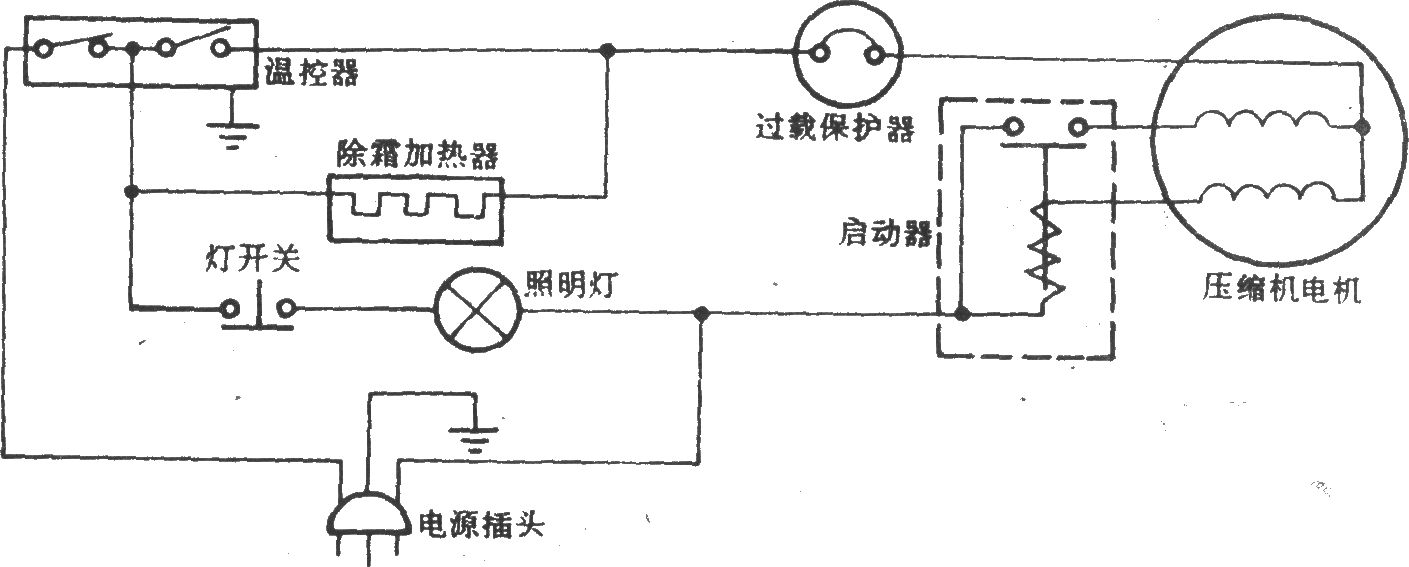 施樂華BCD-38三門冰箱電路