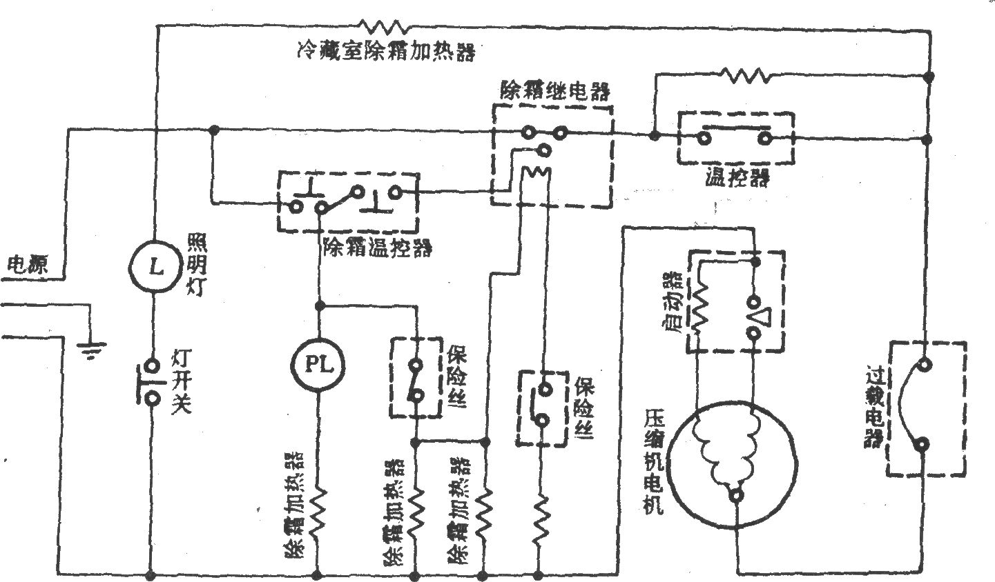 三菱MRE-153DG雙門雙溫直冷式冰箱電路圖