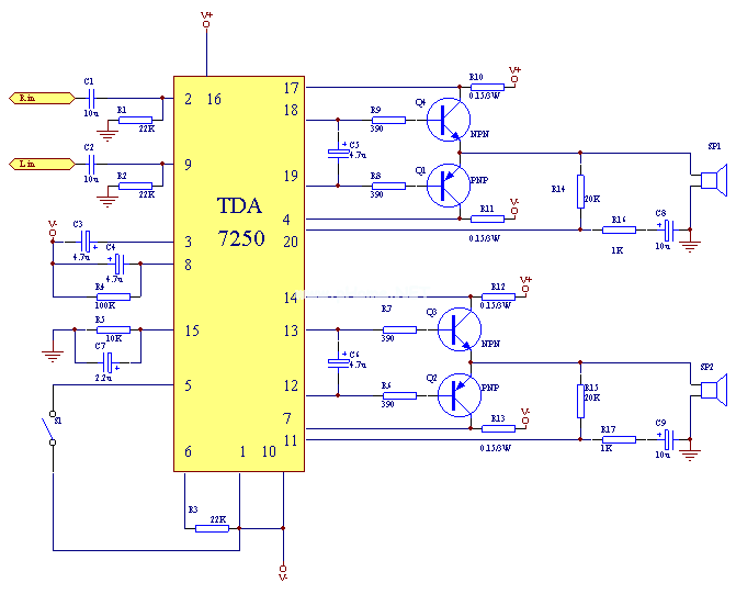 自製TDA7250功放電路