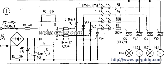 採用SH803的大功率彩燈程式控制器製作