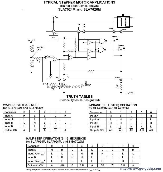 用SLA7024M和SLA7026組成的步進電機驅動電路