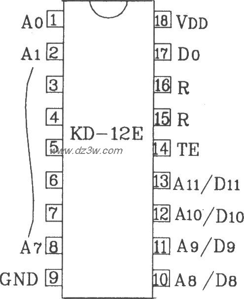 KD-12E構成4096路單一功能遙控應用電路