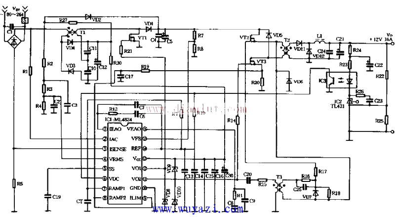 單片機控制的200W高功率因數SWPS電路