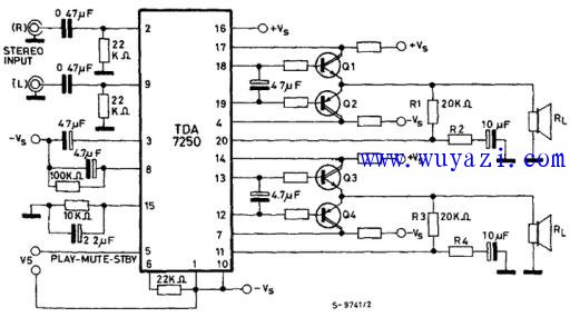 TDA7250大功率管功放電路圖集