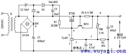 TL431高精度可調穩壓電源
