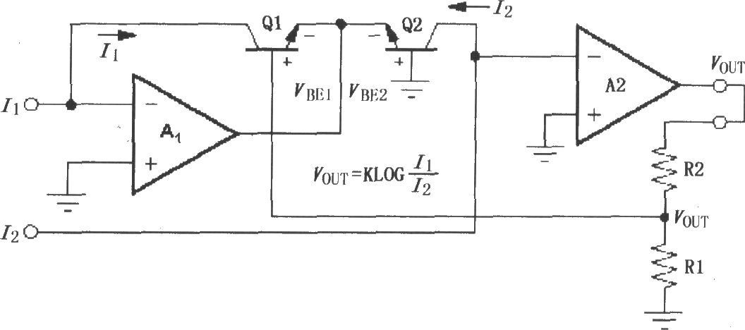 LOG100的簡單模式對數放大電路