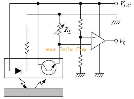 反射型光斷續器連接比較器應用電路
