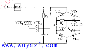 光控晶閘管光敏常閉式交流接觸器的一般電路
