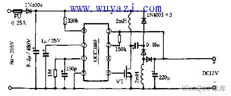 非隔離式12V直流穩壓器電路圖