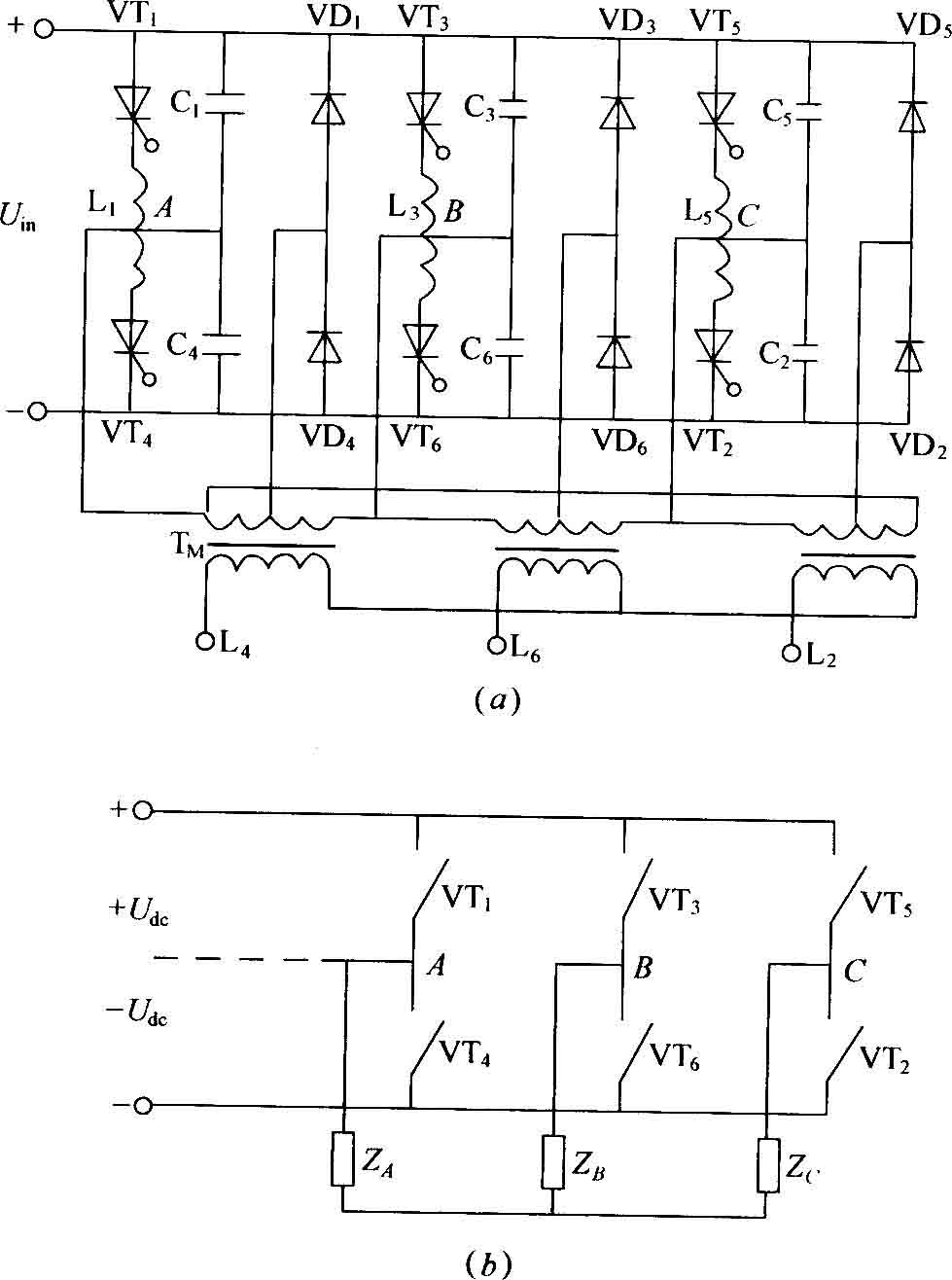 三相橋式逆變器電路圖