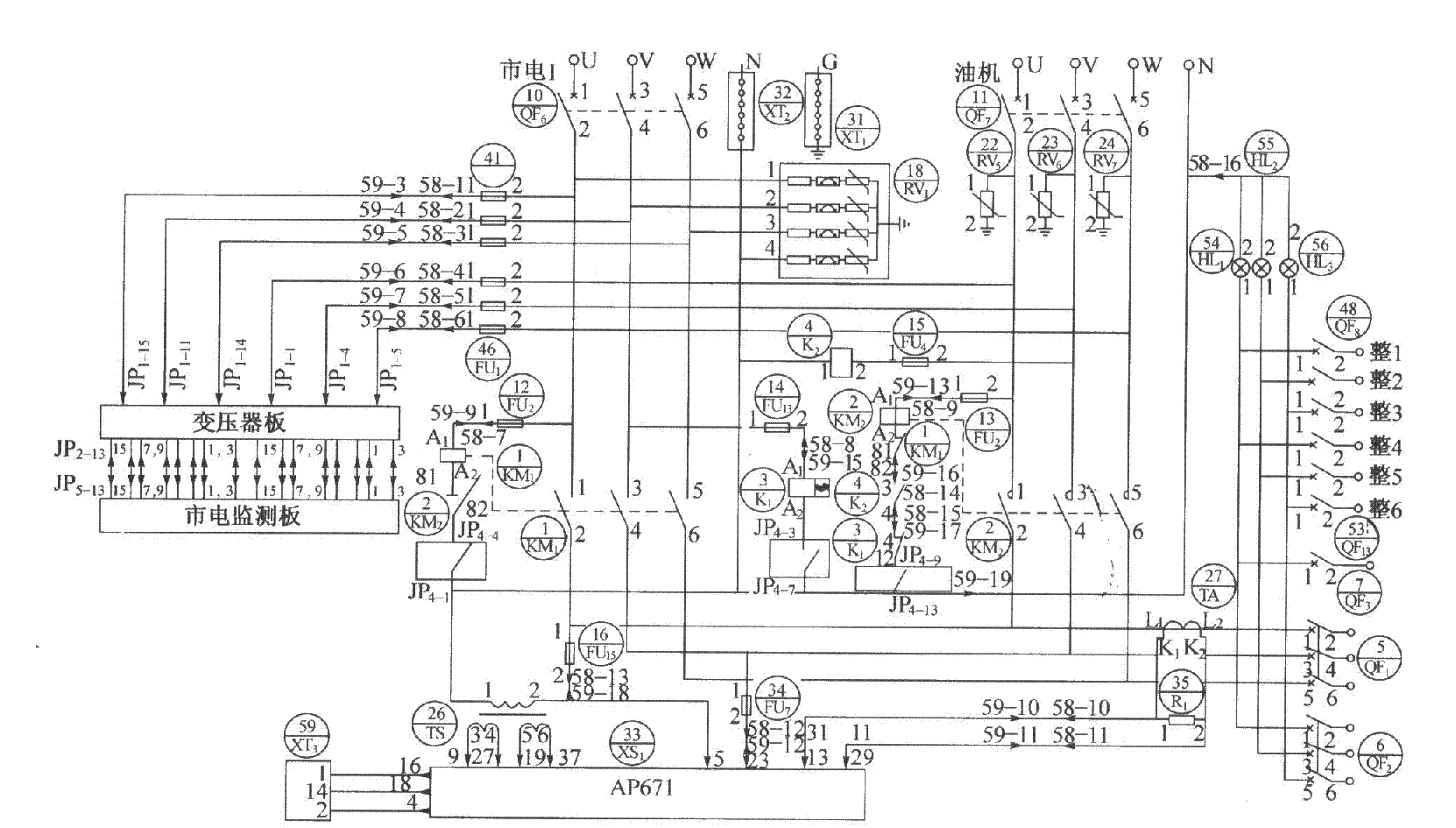 DUM23-48／300II交流配電單元電原理圖