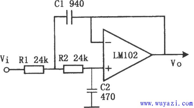 有源低通濾波器(LM102)