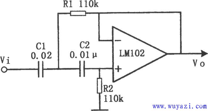 有源高通濾波器(LM102)