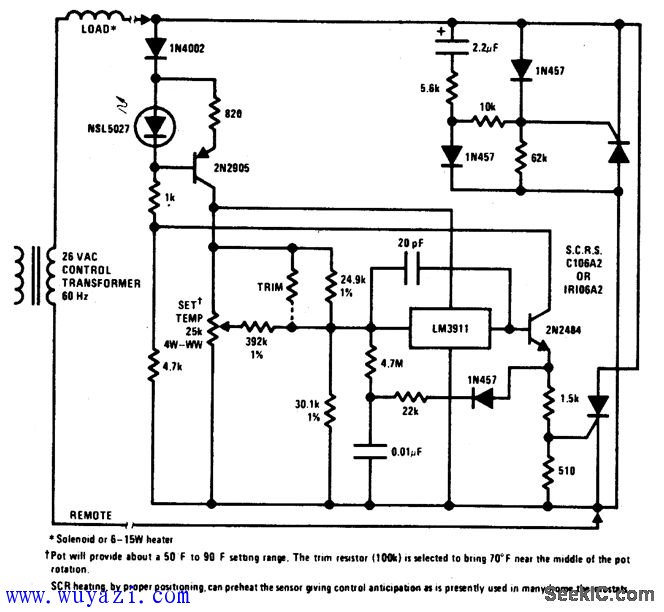 兩線遠程交流電子溫控器（燃氣或燃油爐控制）