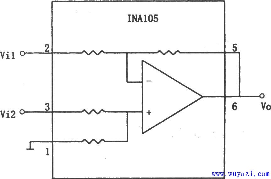 INA105構成的減法電路(1)