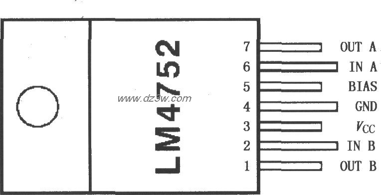 LM4752 引腳排列圖