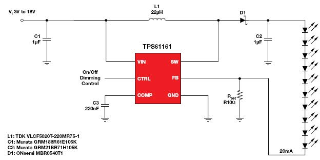 LCD背光碟機動晶元TPS61160/1簡介