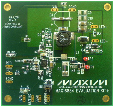 用MAX16834設計高亮LED驅動器的方法