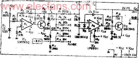 電阻感測器應用的電阻電壓轉換電路圖