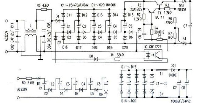 隔離式電子變壓器的半波整流電路圖及工作原理介紹