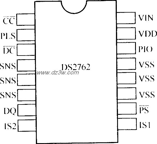 DS2762的引腳排列圖
